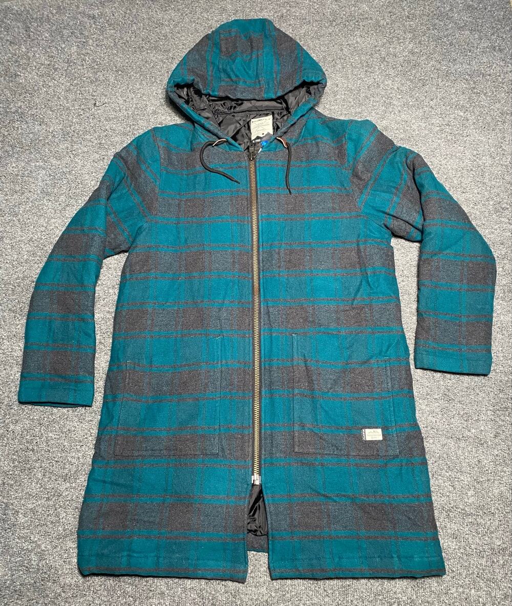 KAVU Deer Haven Jacket Juniper teal and charcoal plaid "Mallard" colorway W-XXL